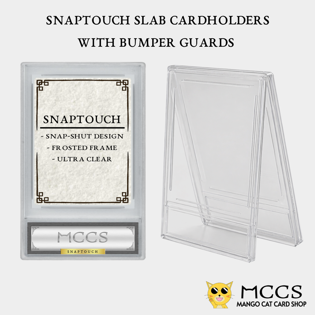 SnapTouch Slab Cardholder w/ Bumper Guards | For Sleeved Cards | 35PT