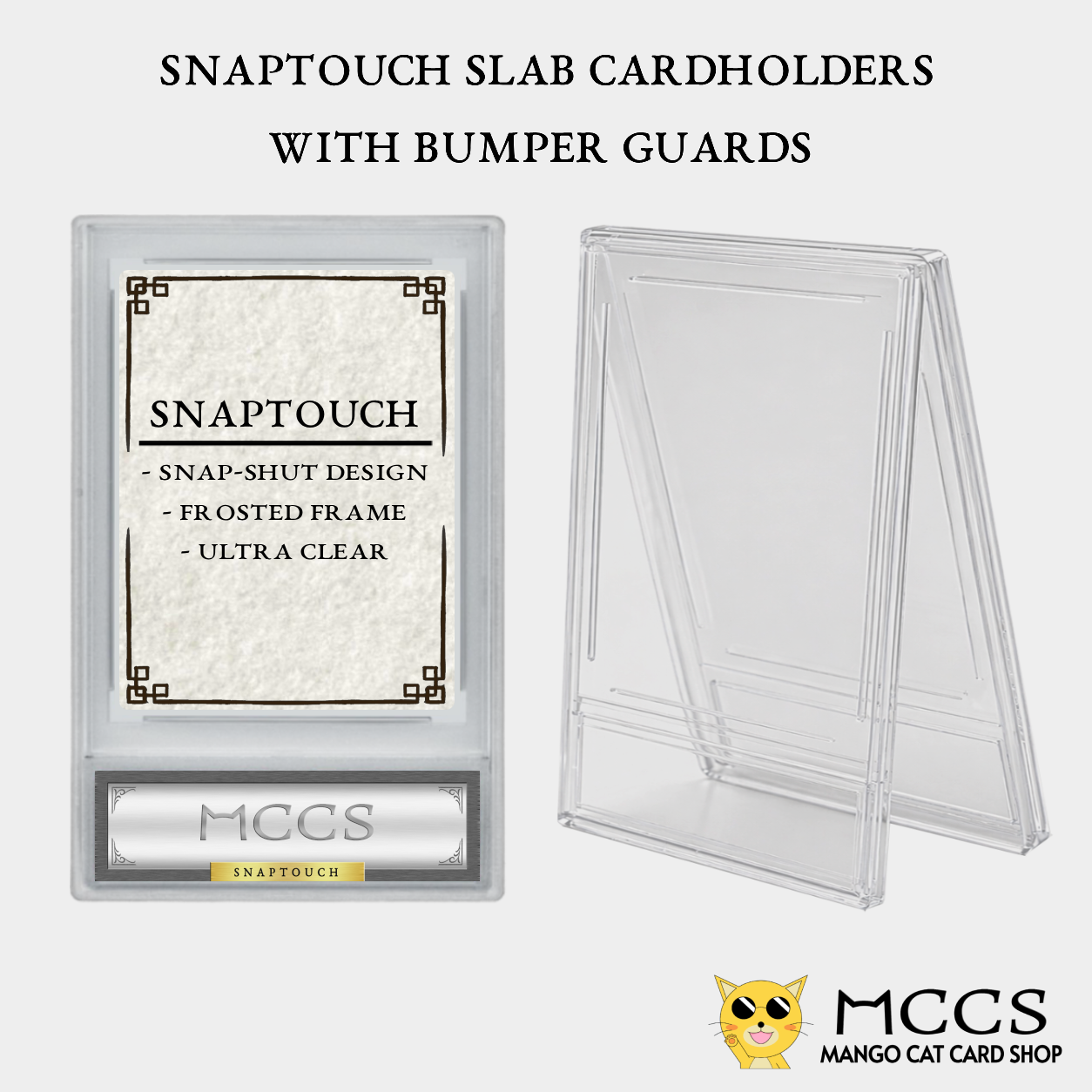 SnapTouch Slab Cardholder w/ Bumper Guards | For Sleeved Cards | 35PT